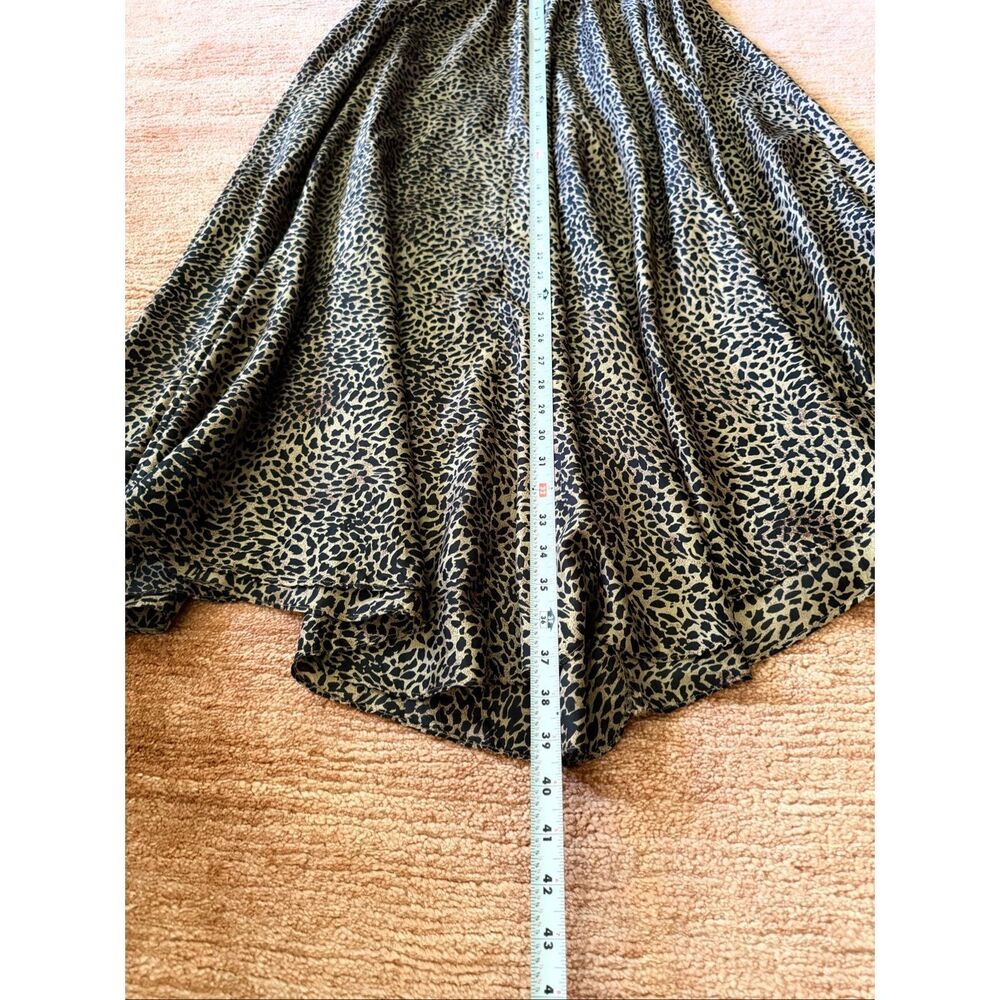 J.R.T. Newport News 100% Silk Leopard Print Maxi Skirt Size L - Picture 4 of 8